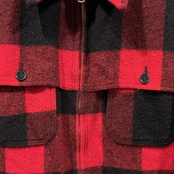 VINTAGE L.L BEAN PLAID RED FIELD JACKET - Picture 3 of 14